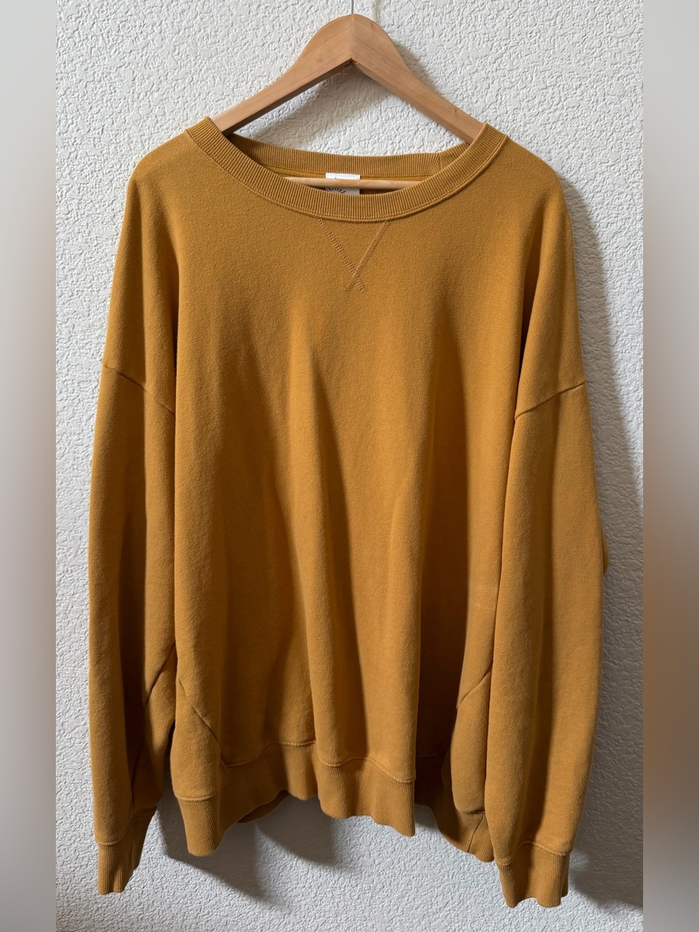 Offline By Aerie Women’s XL Oversized Dijon Carmel Cotton Crew Sweater Fall Vibe